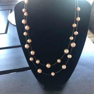 Honora Freshwater Pearl Tuxedo Floating Necklace